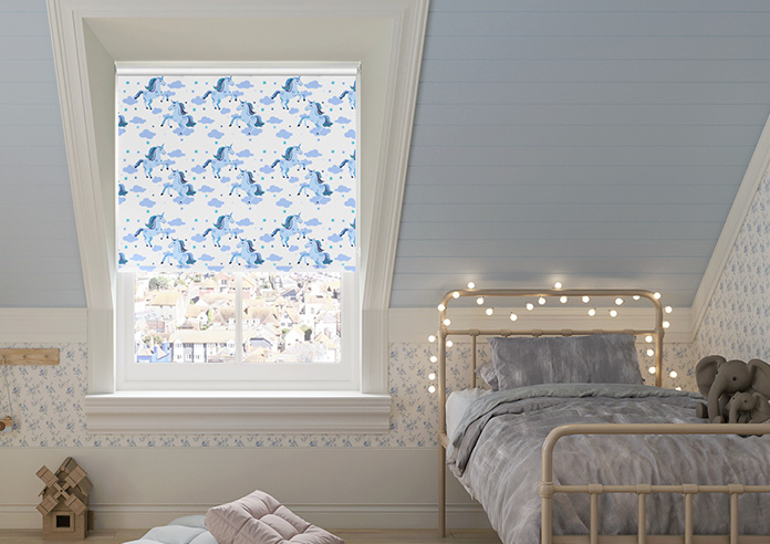 Unicorn Magic, Blue - Twist&Fit Roller Blind - Image 3